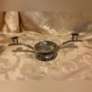 Silver unity candle holder
